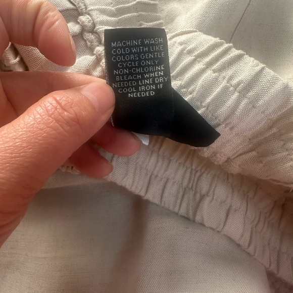 Lane Bryant Beige natural Linen Wide-Leg Pants size 14/16 - Picture 8 of 8